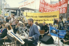 Peter Janssens beim Tierschutz-Gottesdienst, Ev. Kirchentag Berlin (1989)
